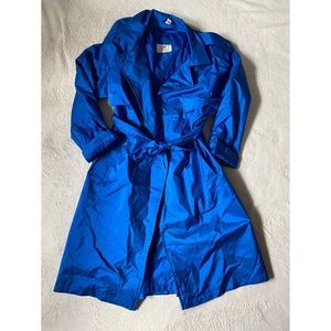 Royal blue trench coat